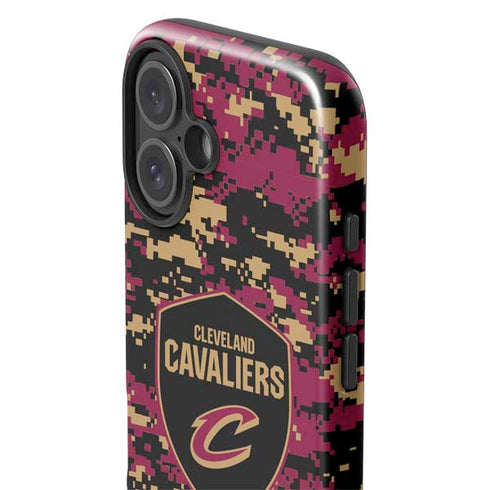 NBA Cleveland Cavaliers Digi Camo iPhone 16 Plus Impact Case